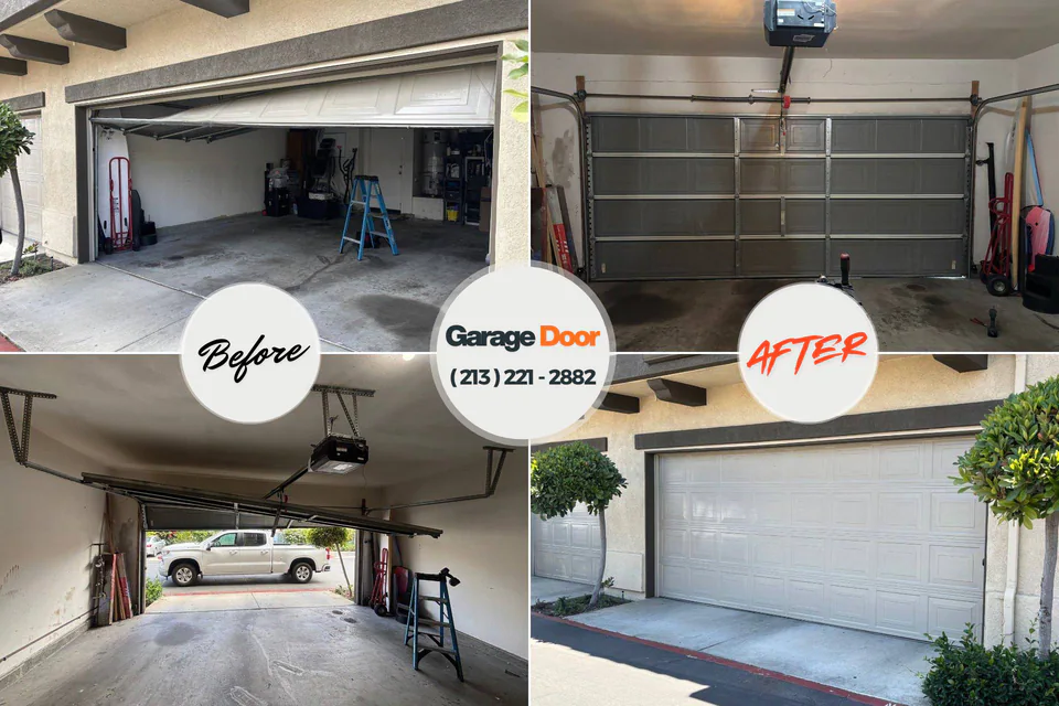Before and after: garage door company Centerburg, OH
